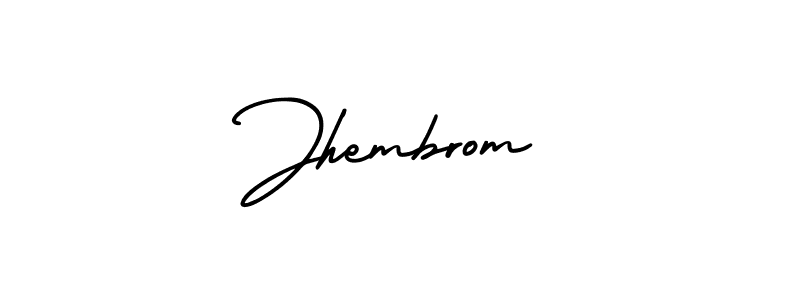 How to Draw Jhembrom signature style? AmerikaSignatureDemo-Regular is a latest design signature styles for name Jhembrom. Jhembrom signature style 3 images and pictures png