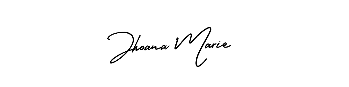 How to make Jhoana Marie name signature. Use AmerikaSignatureDemo-Regular style for creating short signs online. This is the latest handwritten sign. Jhoana Marie signature style 3 images and pictures png