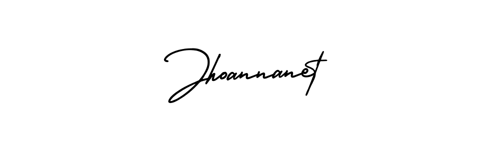 The best way (AmerikaSignatureDemo-Regular) to make a short signature is to pick only two or three words in your name. The name Jhoannanet include a total of six letters. For converting this name. Jhoannanet signature style 3 images and pictures png