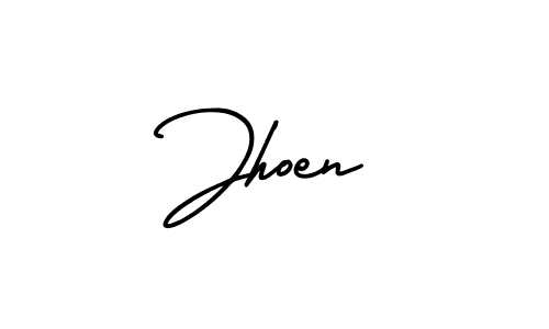 How to Draw Jhoen signature style? AmerikaSignatureDemo-Regular is a latest design signature styles for name Jhoen. Jhoen signature style 3 images and pictures png