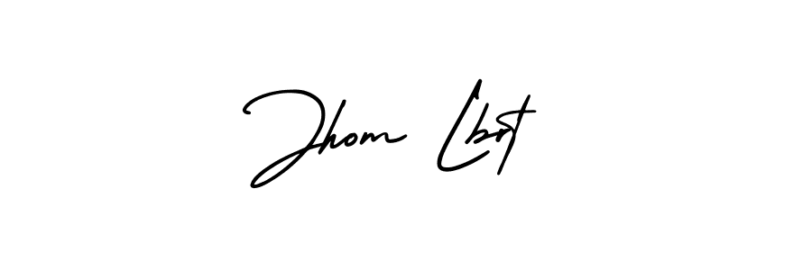 This is the best signature style for the Jhom Lbrt name. Also you like these signature font (AmerikaSignatureDemo-Regular). Mix name signature. Jhom Lbrt signature style 3 images and pictures png