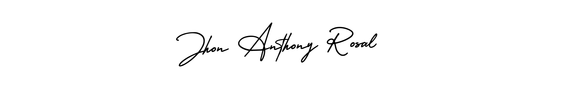 You should practise on your own different ways (AmerikaSignatureDemo-Regular) to write your name (Jhon Anthony Rosal) in signature. don't let someone else do it for you. Jhon Anthony Rosal signature style 3 images and pictures png