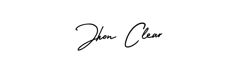 How to make Jhon Clear name signature. Use AmerikaSignatureDemo-Regular style for creating short signs online. This is the latest handwritten sign. Jhon Clear signature style 3 images and pictures png