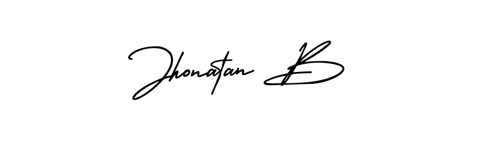 It looks lik you need a new signature style for name Jhonatan B. Design unique handwritten (AmerikaSignatureDemo-Regular) signature with our free signature maker in just a few clicks. Jhonatan B signature style 3 images and pictures png