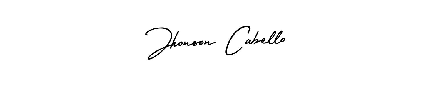 How to make Jhonson Cabello signature? AmerikaSignatureDemo-Regular is a professional autograph style. Create handwritten signature for Jhonson Cabello name. Jhonson Cabello signature style 3 images and pictures png