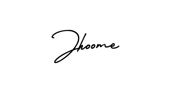 Use a signature maker to create a handwritten signature online. With this signature software, you can design (AmerikaSignatureDemo-Regular) your own signature for name Jhoome. Jhoome signature style 3 images and pictures png