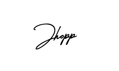 How to Draw Jhopp signature style? AmerikaSignatureDemo-Regular is a latest design signature styles for name Jhopp. Jhopp signature style 3 images and pictures png