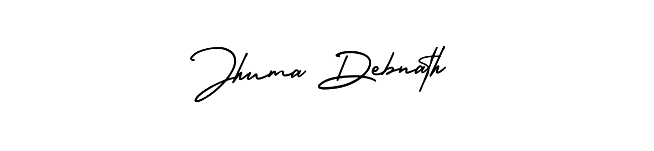 How to make Jhuma Debnath name signature. Use AmerikaSignatureDemo-Regular style for creating short signs online. This is the latest handwritten sign. Jhuma Debnath signature style 3 images and pictures png