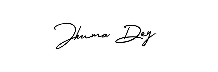 How to make Jhuma Dey name signature. Use AmerikaSignatureDemo-Regular style for creating short signs online. This is the latest handwritten sign. Jhuma Dey signature style 3 images and pictures png