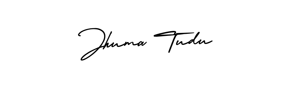 How to make Jhuma Tudu signature? AmerikaSignatureDemo-Regular is a professional autograph style. Create handwritten signature for Jhuma Tudu name. Jhuma Tudu signature style 3 images and pictures png