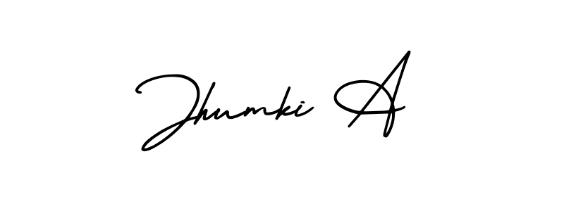 Create a beautiful signature design for name Jhumki A. With this signature (AmerikaSignatureDemo-Regular) fonts, you can make a handwritten signature for free. Jhumki A signature style 3 images and pictures png