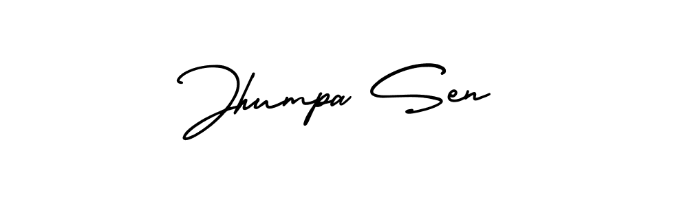 This is the best signature style for the Jhumpa Sen name. Also you like these signature font (AmerikaSignatureDemo-Regular). Mix name signature. Jhumpa Sen signature style 3 images and pictures png