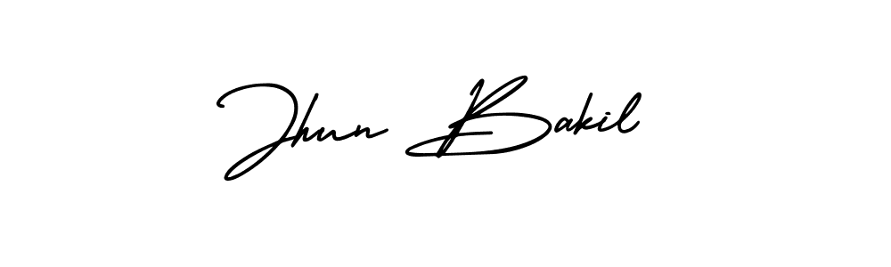 Jhun Bakil stylish signature style. Best Handwritten Sign (AmerikaSignatureDemo-Regular) for my name. Handwritten Signature Collection Ideas for my name Jhun Bakil. Jhun Bakil signature style 3 images and pictures png