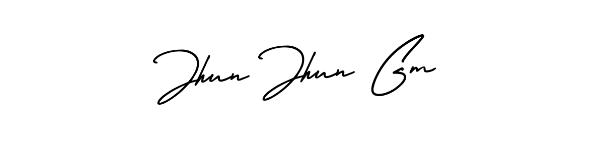 How to Draw Jhun Jhun Gm signature style? AmerikaSignatureDemo-Regular is a latest design signature styles for name Jhun Jhun Gm. Jhun Jhun Gm signature style 3 images and pictures png