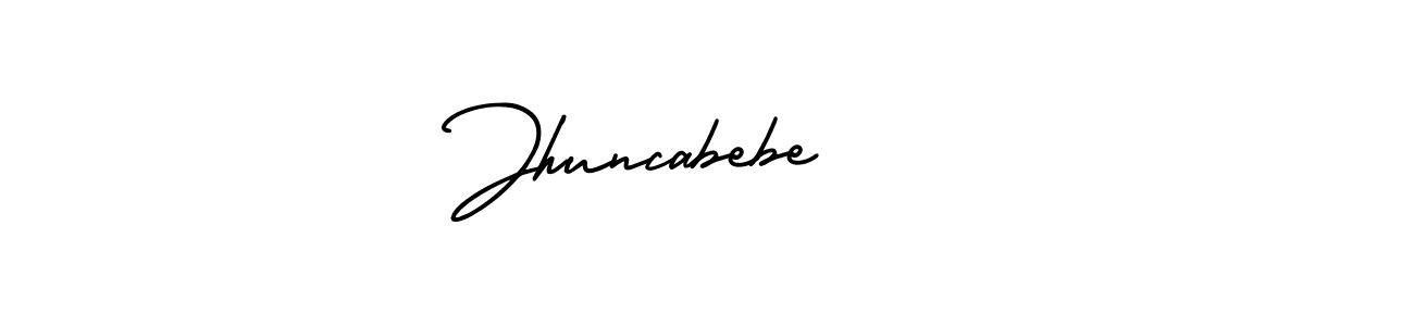AmerikaSignatureDemo-Regular is a professional signature style that is perfect for those who want to add a touch of class to their signature. It is also a great choice for those who want to make their signature more unique. Get Jhuncabebe    name to fancy signature for free. Jhuncabebe    signature style 3 images and pictures png