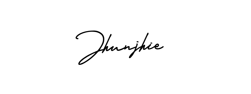 if you are searching for the best signature style for your name Jhunjhie. so please give up your signature search. here we have designed multiple signature styles  using AmerikaSignatureDemo-Regular. Jhunjhie signature style 3 images and pictures png