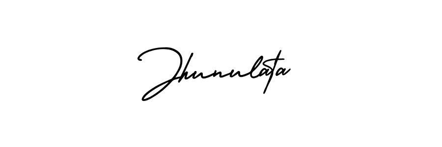 How to make Jhunulata signature? AmerikaSignatureDemo-Regular is a professional autograph style. Create handwritten signature for Jhunulata name. Jhunulata signature style 3 images and pictures png