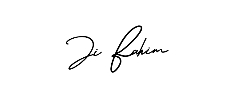 This is the best signature style for the Ji Fahim name. Also you like these signature font (AmerikaSignatureDemo-Regular). Mix name signature. Ji Fahim signature style 3 images and pictures png