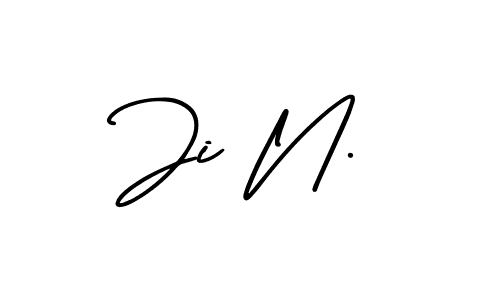 Design your own signature with our free online signature maker. With this signature software, you can create a handwritten (AmerikaSignatureDemo-Regular) signature for name Ji N.. Ji N. signature style 3 images and pictures png