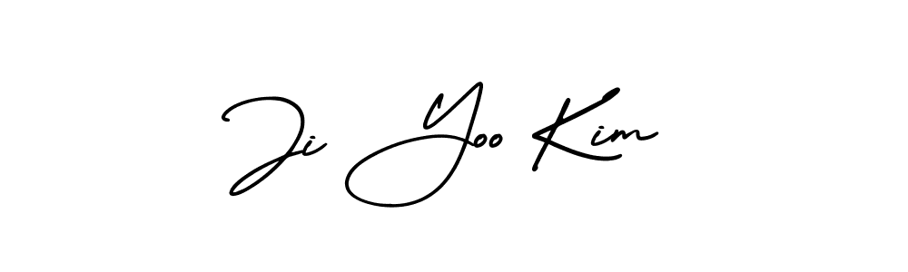 AmerikaSignatureDemo-Regular is a professional signature style that is perfect for those who want to add a touch of class to their signature. It is also a great choice for those who want to make their signature more unique. Get Ji Yoo Kim name to fancy signature for free. Ji Yoo Kim signature style 3 images and pictures png
