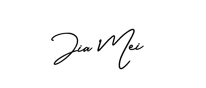 Jia Mei stylish signature style. Best Handwritten Sign (AmerikaSignatureDemo-Regular) for my name. Handwritten Signature Collection Ideas for my name Jia Mei. Jia Mei signature style 3 images and pictures png