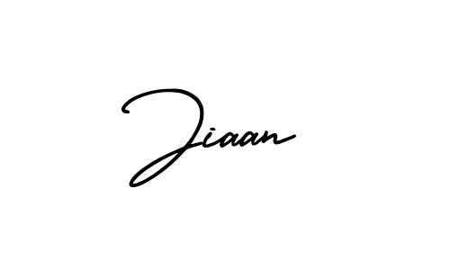 The best way (AmerikaSignatureDemo-Regular) to make a short signature is to pick only two or three words in your name. The name Jiaan include a total of six letters. For converting this name. Jiaan signature style 3 images and pictures png
