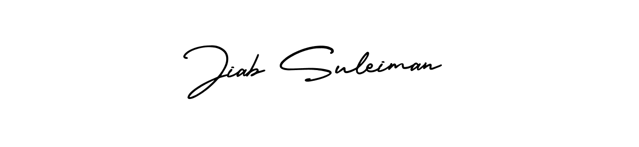 Make a beautiful signature design for name Jiab Suleiman. With this signature (AmerikaSignatureDemo-Regular) style, you can create a handwritten signature for free. Jiab Suleiman signature style 3 images and pictures png
