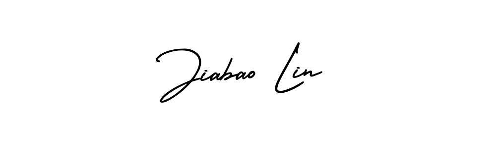 if you are searching for the best signature style for your name Jiabao Lin. so please give up your signature search. here we have designed multiple signature styles  using AmerikaSignatureDemo-Regular. Jiabao Lin signature style 3 images and pictures png
