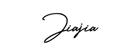 Personalize your online presence with Jiajia signature rendered in elegant AmerikaSignatureDemo-Regular font. Great for website footers and blogs. Jiajia signature style 3 images and pictures png