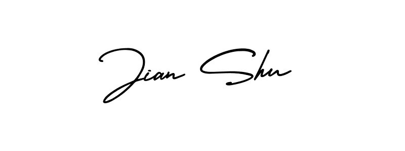 The best way (AmerikaSignatureDemo-Regular) to make a short signature is to pick only two or three words in your name. The name Jian Shu include a total of six letters. For converting this name. Jian Shu signature style 3 images and pictures png