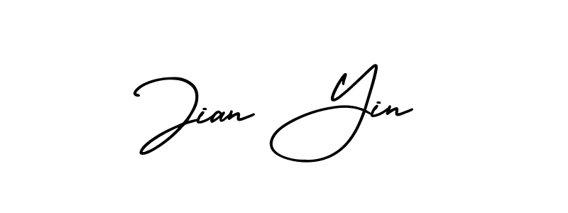 Jian Yin stylish signature style. Best Handwritten Sign (AmerikaSignatureDemo-Regular) for my name. Handwritten Signature Collection Ideas for my name Jian Yin. Jian Yin signature style 3 images and pictures png