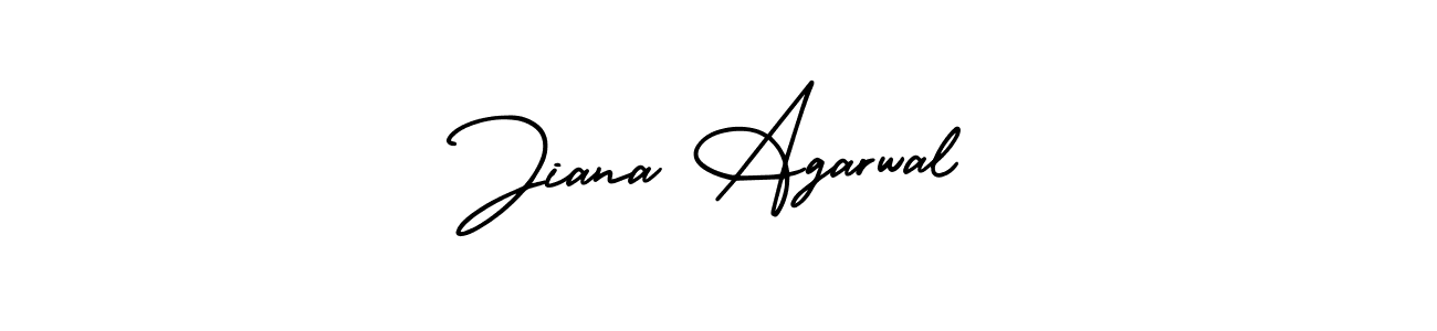 How to make Jiana Agarwal name signature. Use AmerikaSignatureDemo-Regular style for creating short signs online. This is the latest handwritten sign. Jiana Agarwal signature style 3 images and pictures png