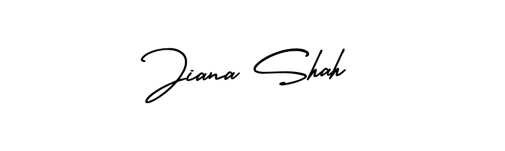 This is the best signature style for the Jiana Shah name. Also you like these signature font (AmerikaSignatureDemo-Regular). Mix name signature. Jiana Shah signature style 3 images and pictures png