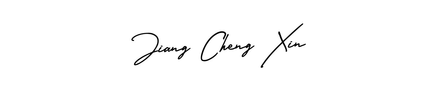 The best way (AmerikaSignatureDemo-Regular) to make a short signature is to pick only two or three words in your name. The name Jiang Cheng Xin include a total of six letters. For converting this name. Jiang Cheng Xin signature style 3 images and pictures png