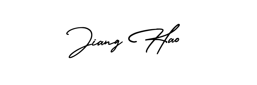 This is the best signature style for the Jiang Hao name. Also you like these signature font (AmerikaSignatureDemo-Regular). Mix name signature. Jiang Hao signature style 3 images and pictures png