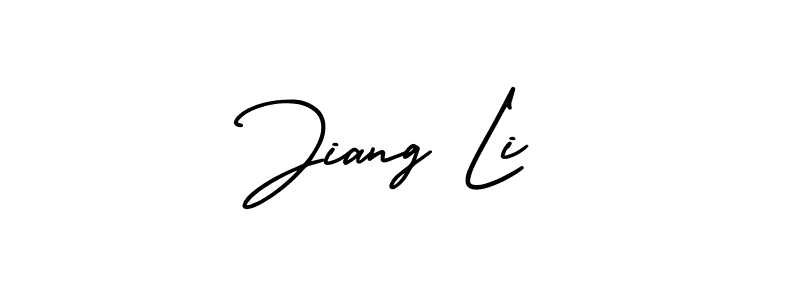 You should practise on your own different ways (AmerikaSignatureDemo-Regular) to write your name (Jiang Li) in signature. don't let someone else do it for you. Jiang Li signature style 3 images and pictures png