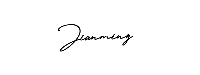 Design your own signature with our free online signature maker. With this signature software, you can create a handwritten (AmerikaSignatureDemo-Regular) signature for name Jianming. Jianming signature style 3 images and pictures png