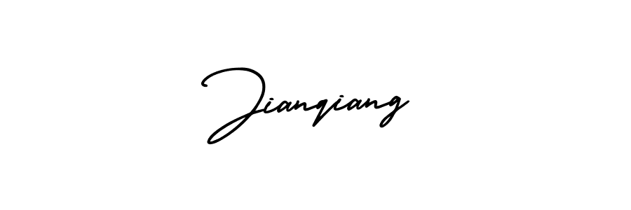 Make a beautiful signature design for name Jianqiang. With this signature (AmerikaSignatureDemo-Regular) style, you can create a handwritten signature for free. Jianqiang signature style 3 images and pictures png