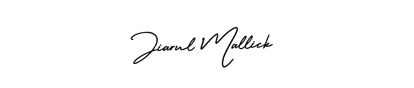 Make a beautiful signature design for name Jiarul Mallick. With this signature (AmerikaSignatureDemo-Regular) style, you can create a handwritten signature for free. Jiarul Mallick signature style 3 images and pictures png
