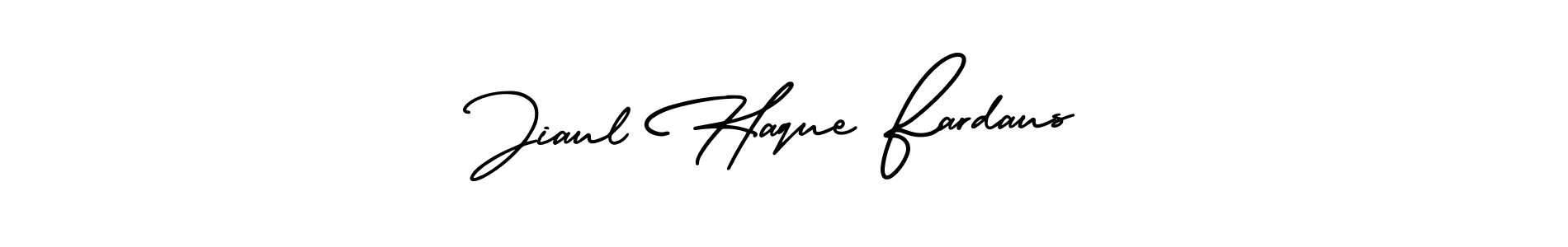 if you are searching for the best signature style for your name Jiaul Haque Fardaus. so please give up your signature search. here we have designed multiple signature styles  using AmerikaSignatureDemo-Regular. Jiaul Haque Fardaus signature style 3 images and pictures png