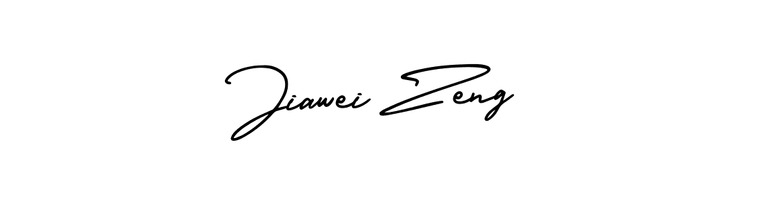 Make a beautiful signature design for name Jiawei Zeng. With this signature (AmerikaSignatureDemo-Regular) style, you can create a handwritten signature for free. Jiawei Zeng signature style 3 images and pictures png