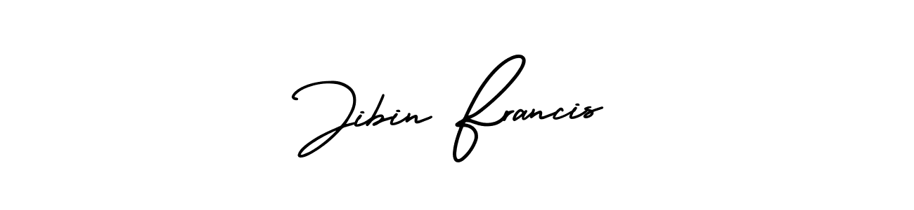 Design your own signature with our free online signature maker. With this signature software, you can create a handwritten (AmerikaSignatureDemo-Regular) signature for name Jibin Francis. Jibin Francis signature style 3 images and pictures png