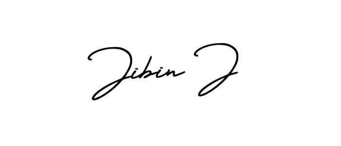 Create a beautiful signature design for name Jibin J. With this signature (AmerikaSignatureDemo-Regular) fonts, you can make a handwritten signature for free. Jibin J signature style 3 images and pictures png