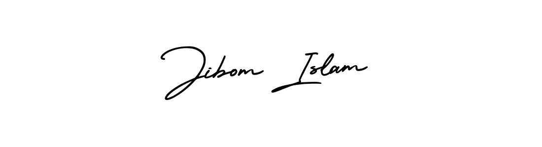 Design your own signature with our free online signature maker. With this signature software, you can create a handwritten (AmerikaSignatureDemo-Regular) signature for name Jibom Islam. Jibom Islam signature style 3 images and pictures png