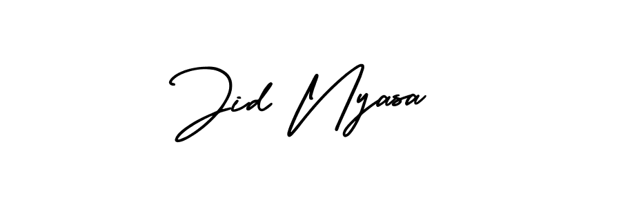 Jid Nyasa stylish signature style. Best Handwritten Sign (AmerikaSignatureDemo-Regular) for my name. Handwritten Signature Collection Ideas for my name Jid Nyasa. Jid Nyasa signature style 3 images and pictures png