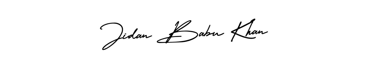 Make a short Jidan Babu Khan signature style. Manage your documents anywhere anytime using AmerikaSignatureDemo-Regular. Create and add eSignatures, submit forms, share and send files easily. Jidan Babu Khan signature style 3 images and pictures png
