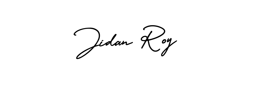 How to make Jidan Roy name signature. Use AmerikaSignatureDemo-Regular style for creating short signs online. This is the latest handwritten sign. Jidan Roy signature style 3 images and pictures png