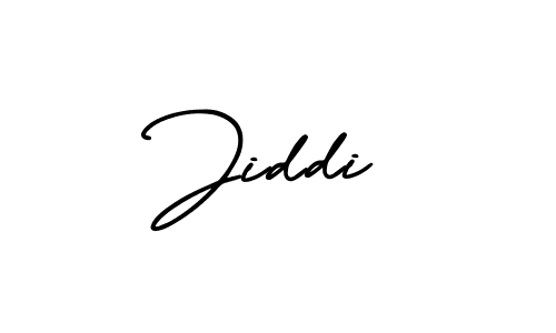 How to make Jiddi name signature. Use AmerikaSignatureDemo-Regular style for creating short signs online. This is the latest handwritten sign. Jiddi signature style 3 images and pictures png