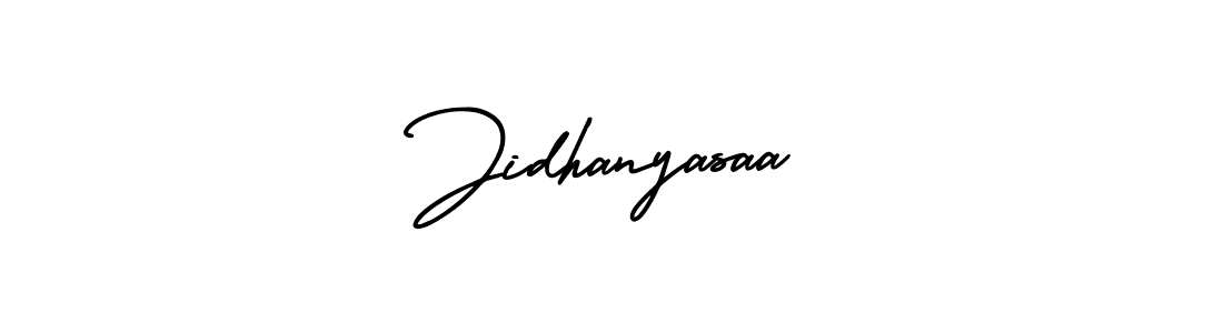 How to make Jidhanyasaa name signature. Use AmerikaSignatureDemo-Regular style for creating short signs online. This is the latest handwritten sign. Jidhanyasaa signature style 3 images and pictures png