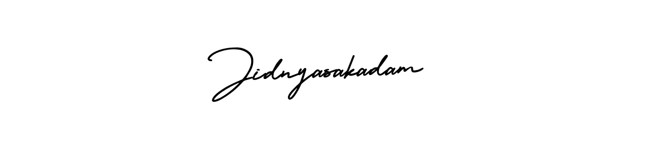 The best way (AmerikaSignatureDemo-Regular) to make a short signature is to pick only two or three words in your name. The name Jidnyasakadam include a total of six letters. For converting this name. Jidnyasakadam signature style 3 images and pictures png